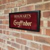 Harry Potter wall art Gryffindor gold leaf