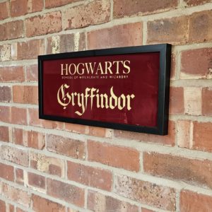 Harry Potter wall art Gryffindor gold leaf