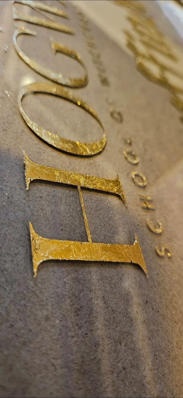 Harry Potter Wall Art – Hogwarts Gryffindor Gold Leaf Sign