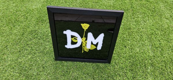 Reverse Gilded Glass Rose – Depeche Mode Inspired Gold Leaf Artwork