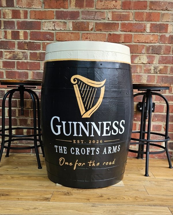 Personalised Hand Painted Whiskey Barrel
