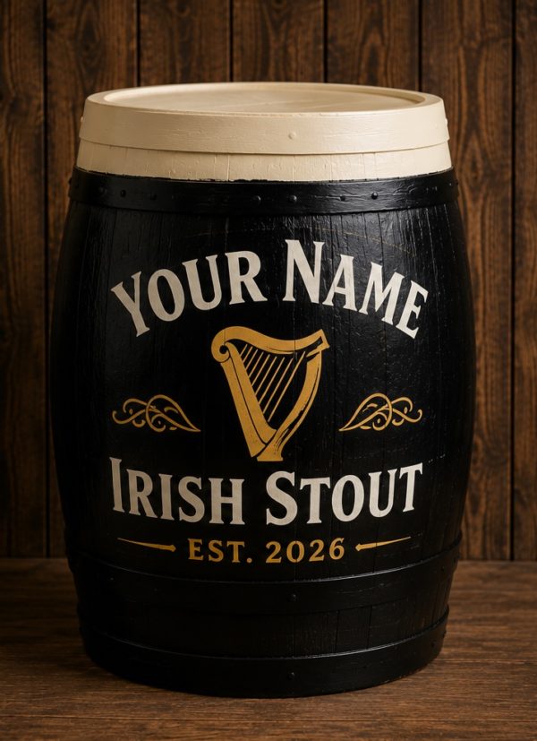 Personalised Hand Painted Whiskey Barrel
